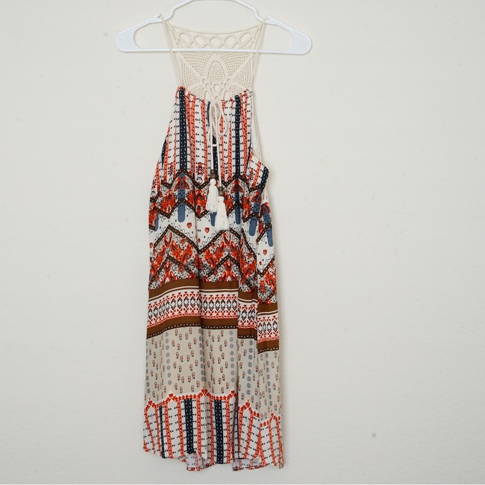 Bohemian Patterned Halter Dress